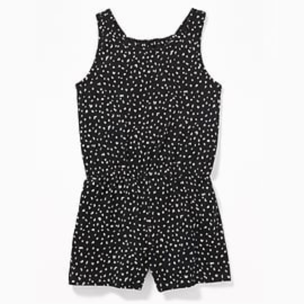 🎉 OLD NAVY Girls Printed Jersey Racerback Romper
